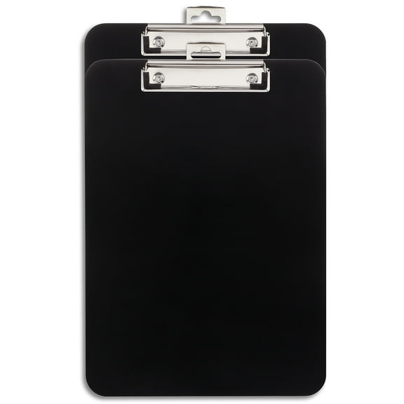 Staples Clipboards Black 2/Pack 9" x 12" 652149