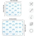 thumbnail image 4 of Blue Bow Ribbon Dish Drying Mat for Kitchen Countertop 16x18 Bowknot White Coquette Pattern Small Drying Mat Reusable Quick Dry Dish Sink Mats Easy Clean Decorative Essentials, 4 of 7
