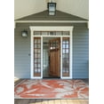 thumbnail image 3 of Couristan 2.25' x 11.75' Orange and Ivory Floral Rectangular Outdoor Area Throw Rug Runner, 3 of 3