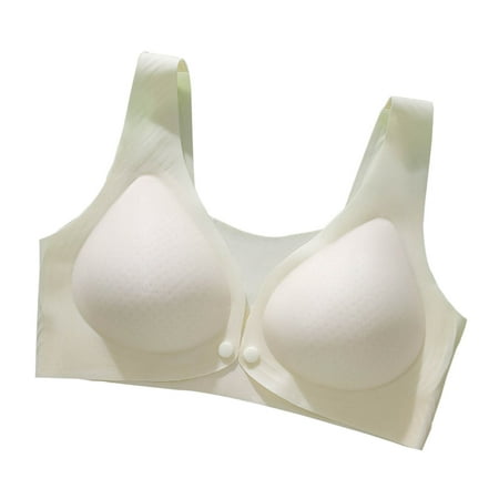 Nexjvus Nursing Bras Wirefree Front Open Front Open Button Maternity Bra Fashion Bra Size S-XL