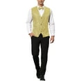 thumbnail image 2 of NOMADIC NOOK Men's Glitter Sequin Waistcoat Party Suit Vest with Bow Tie 2 Pack, 2 of 6