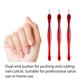 thumbnail image 3 of Paquete de 2 tenedores para cutículas, herramientas prácticas para el cuidado de las uñas, recortador de cutículas para pedicura, removedor de piel muerta y callos., 3 of 5