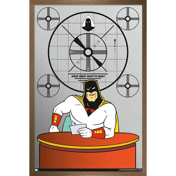 Space Ghost Coast to Coast - Desk Wall Poster, 22.375" x 34", Framed