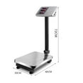 thumbnail image 5 of Bench Scale Stainless Steel 150kg Electronic Scale 100kg Scale Folding Scale Stainless Steel Material Waterproof, 5 of 6