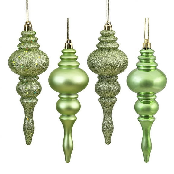 Vickerman 7" Celadon 4-Finish Finial Ornament, 8 per Box