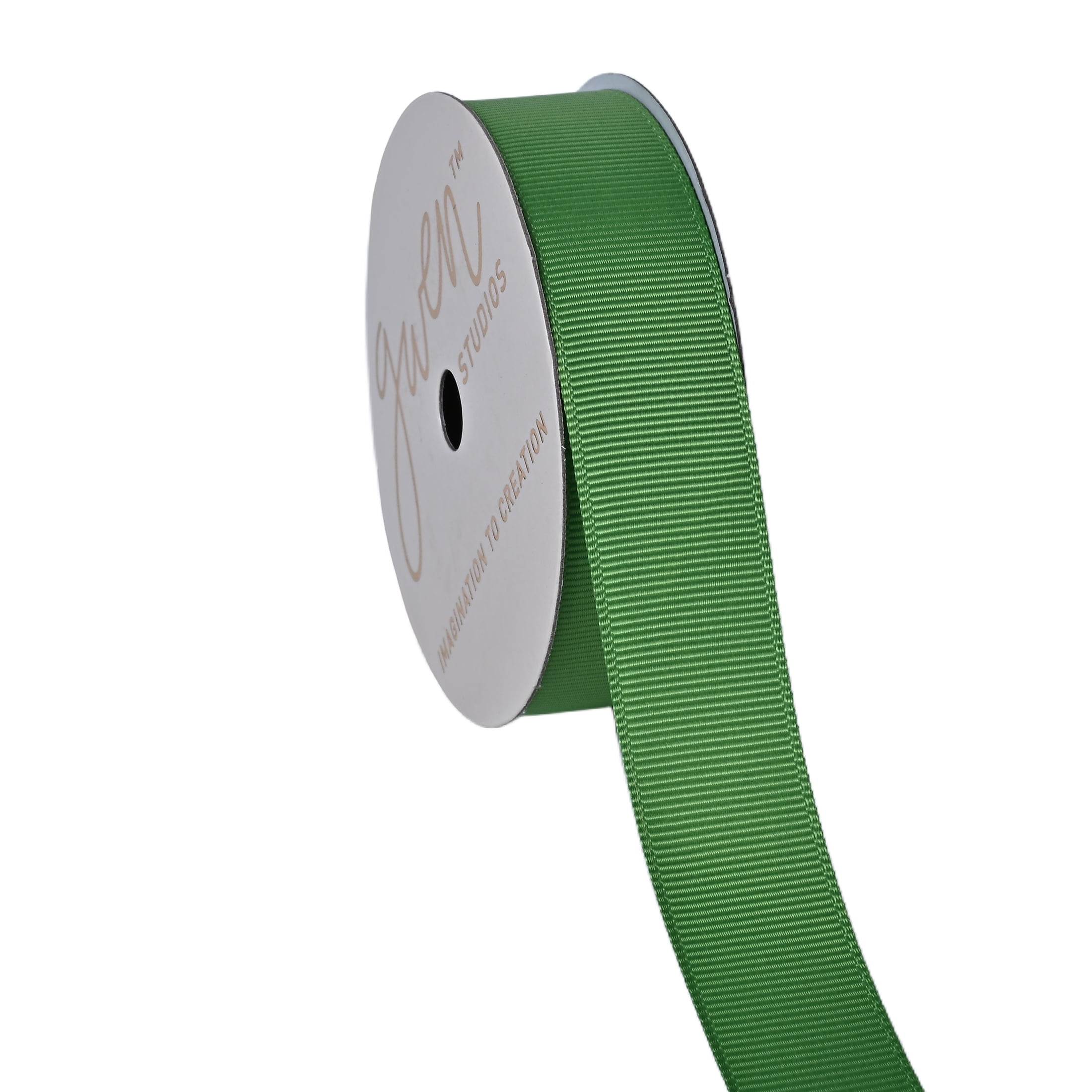 Gwen Studios 7/8" Grass Green Grosgrain Ribbon, 6 Yards