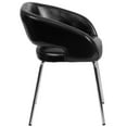 thumbnail image 3 of Fusion Series Contemporary Black Leather Side Reception Chair, 3 of 9