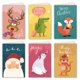 thumbnail image 2 of Juego de 24 tarjetas navideñas: tarjetas de felicitación navideñas con sobres y pegatinas a juego, 6 diseños variados, tarjetas navideñas al por mayor, perfectas para enviar cálidos deseos navideños, 2 of 5