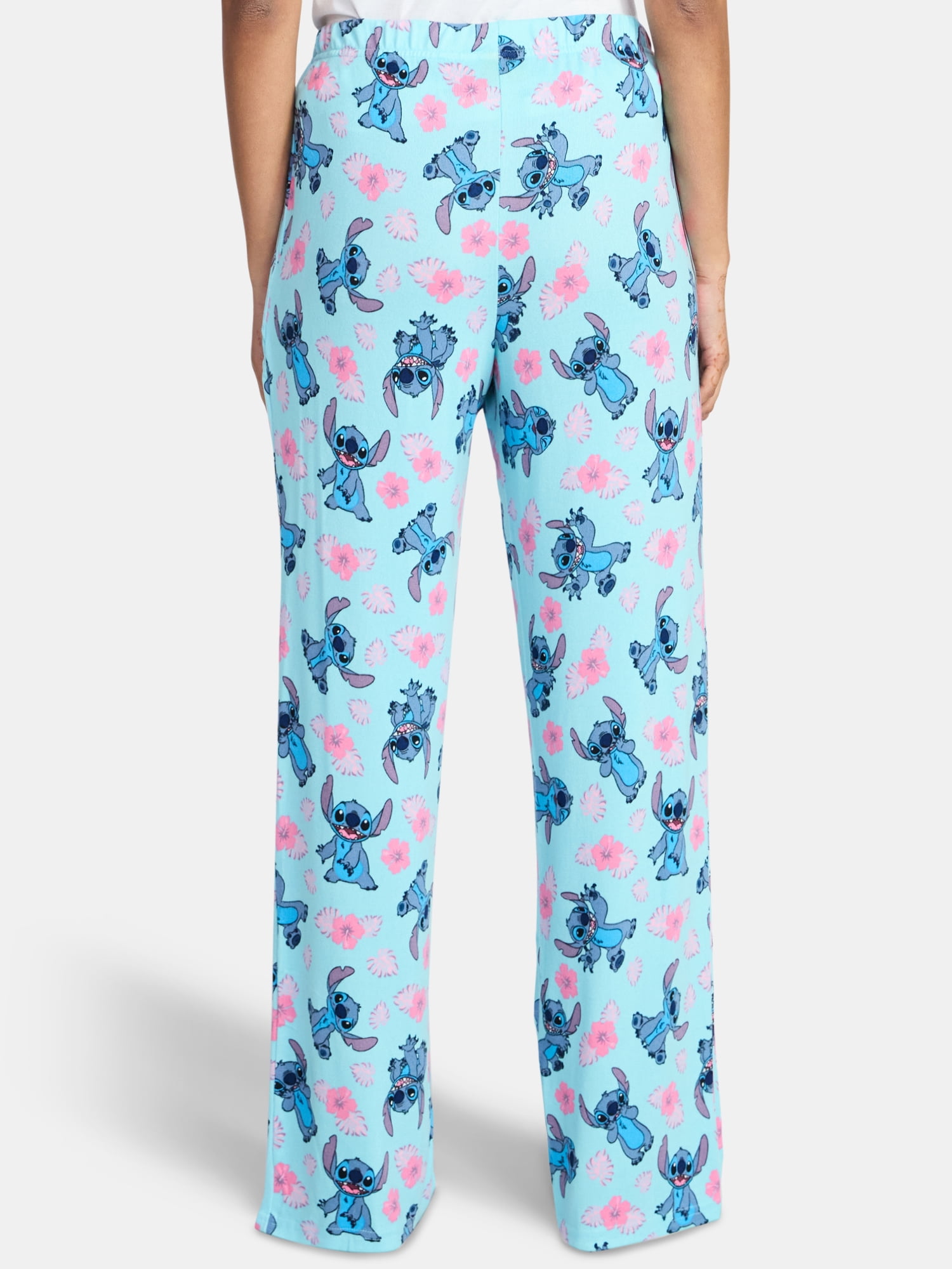 Disney Stitch Women's Hacci Knit Wide Leg Sleep Pants, Sizes XS-3X
