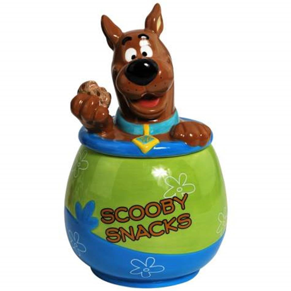 10.25 Inch Scooby Doo Popping Out of Green and Blue Snacks Cookie Jar
