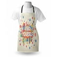 thumbnail image 3 of Quote Apron "Find Yourself" Colorful Typographical Poster Style Inspirational Quotes Print, Unisex Kitchen Bib Apron with Adjustable Neck for Cooking Baking Gardening, Blue Yellow Red, by Ambesonne, 3 of 3