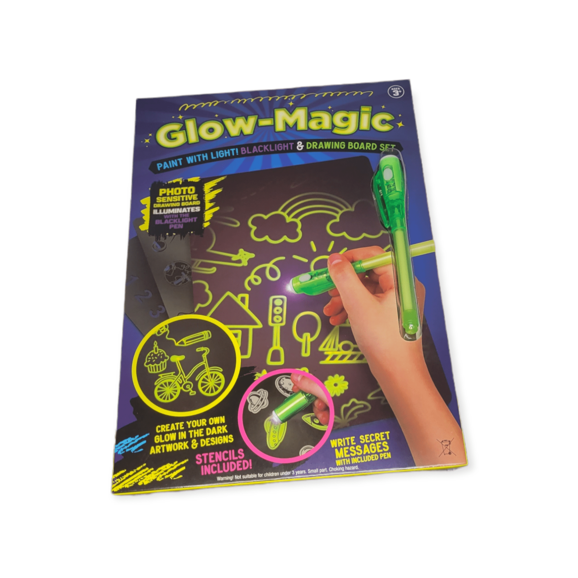 Glowmagic Board 3+ Years Toy Doodle Tablet with Light Drawing Board Set, 11x8x 0.17 in, 0.53 lbs