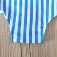 thumbnail image 5 of uublik Toddler Swimsuit Girl Flashing Sleeveless Striped Backless Bow One-piece Swimsuit Sky Blue, Sizes 9M-4T, 5 of 5