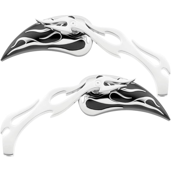 Biker's Choice 76885B4 Teardrop Flame Mirrors