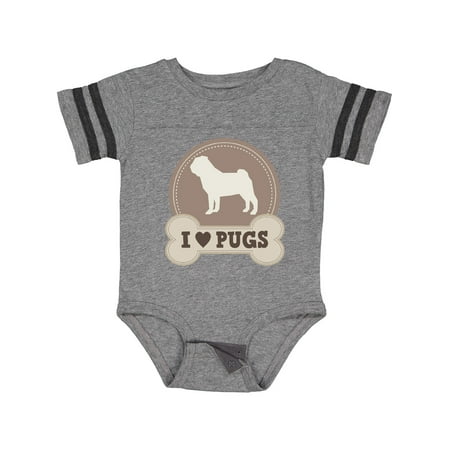 

Inktastic Pug Dog - I Love Pugs Gift Baby Boy or Baby Girl Bodysuit