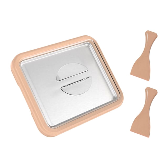 Elodie Ice Cream Cold Pan Plate Portable Fried Yogurt Machine Dustproof Lid for Sorbets orange