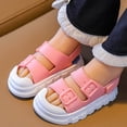 thumbnail image 6 of Unisex Kids Summer Slide Sandals Baby Comfort Anti-Slip Open Toe Adjustable Walking Beach Shower Shoes for Boys Girls Pink 12 M(30), 6 of 6