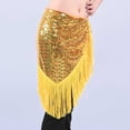 thumbnail image 6 of zhi Women's Sequin Fringe Belly Dance Skirt - Performance & Party Looks，Yellow，Free Size, 6 of 6