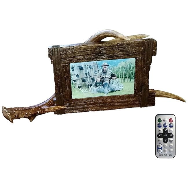 Old Crate Digital Picture Frame with Antler Stand Walmart Canada