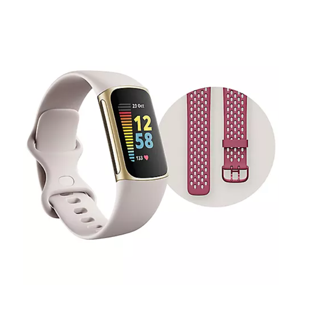 Restored Fitbit FB421GLWTSBNDLS Charge 5 Advanced Fitness & Health