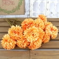 thumbnail image 5 of 12 pcs Artificial Flowers Purple Faux Ball Chrysanthemum Bouquet Flowers Wedding Bouquet for Home Garden Party Wedding Decoration, 5 of 5