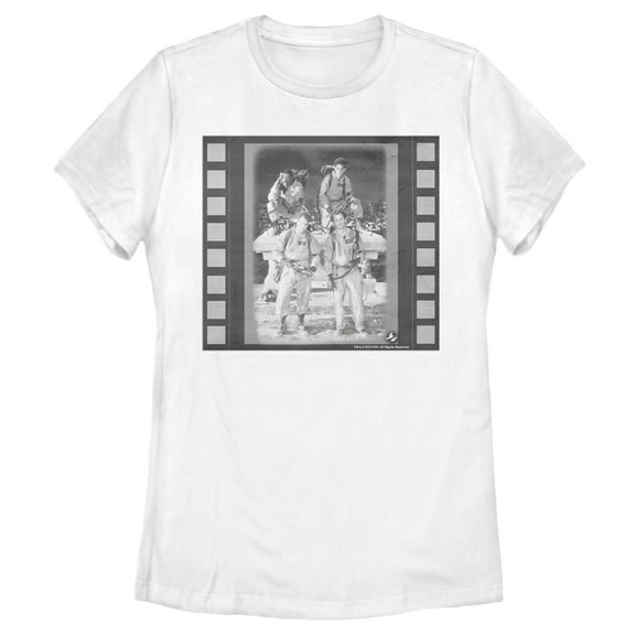 Women's Ghostbusters Vintage Film  Graphic Tee White Large