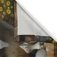 thumbnail image 2 of Ambesonne Rustic Kitchen Curtains, Cow in Bubbly Bathtub Barn, 55"x24", Caramel Yellow and Brown, 2 of 3