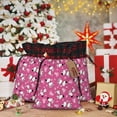 thumbnail image 6 of Rocae Love Dog Print Christmas Drawstring Linen Gift Bag with Drawstrings Treat Bag Goody Present Bags for Christmas Party Favor, 6 of 8