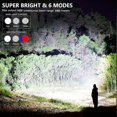 thumbnail image 2 of Rechargeable Spotlight Flashlight - 9000 Lumens Super Bright, Handheld LED Spotlight with COB Light & Solar Panel, Waterproof Hunting Light for Boating, Camping, Emergency (Includes USB-C Charging), 2 of 18