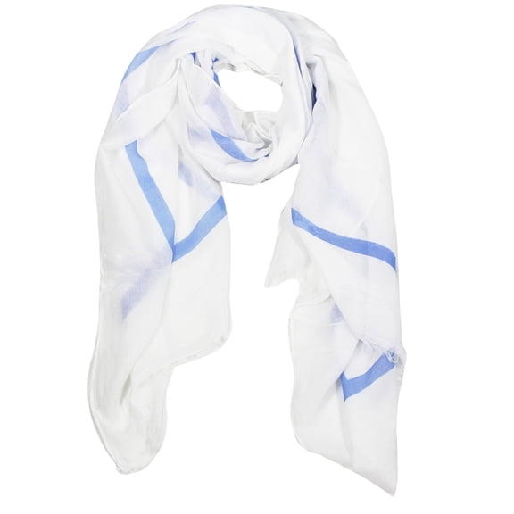 Vintage Soft Cotton Blend Block Stripe Shawl Wrap Scarf