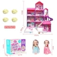 thumbnail image 4 of Huge Wave Dollhouse Playset Girl Toys, 36 inch 11 Large Rooms with Doll Toy Figures, with Warm Light, Princess Doll House Birthday Gift for Girls Ages 3-8, 4 of 11