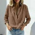 thumbnail image 5 of Wowcloth Woman's Casual Button-Down Shirt, Long Sleeve V-Neck Design, Relaxed Fit Blouse for Everyday Wear and Office, 5 of 8