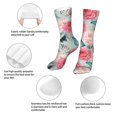 thumbnail image 3 of Salouo Roses and Butterflies Pattern Fun Novelty Crew Socks,Casual Athletic Socks Neutral Socks, 3 of 7