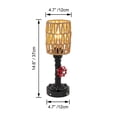 thumbnail image 3 of FSLiving Rechargeable Battery Operated LED Fireplace Lamps by Remote RV Industrial Table Lamp,Steampunk Retro Natural Twine Braiding Dimmable Edison Pipe Rustic Desk Lamp Hallway 2 Lights, 3 of 8