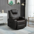 thumbnail image 2 of HOMCOM PU Leather Massage Recliner Chair with 360 Degree Swivel Seat, 2 of 10