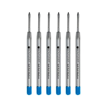 UPC: 0080333905791 | Monteverde Ballpoint Pen Refill Medium Point Blue Ink 6 Pack (P133TQ)