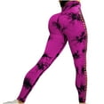 thumbnail image 6 of Sakmal Buttery Soft Women Leggings Purple Tummy Control Scrunch Butt High Waisted Yoga Pants Long Tie Dye Workout Leggings, 6 of 7
