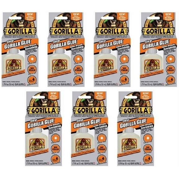 Gorilla Clear Glue - Gel Adhesive - 7 Pack, 1.75 oz Each