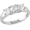 1 Carat T.W. Diamond Three-Stone Engagement Ring in 14kt White Gold, IGL Certified