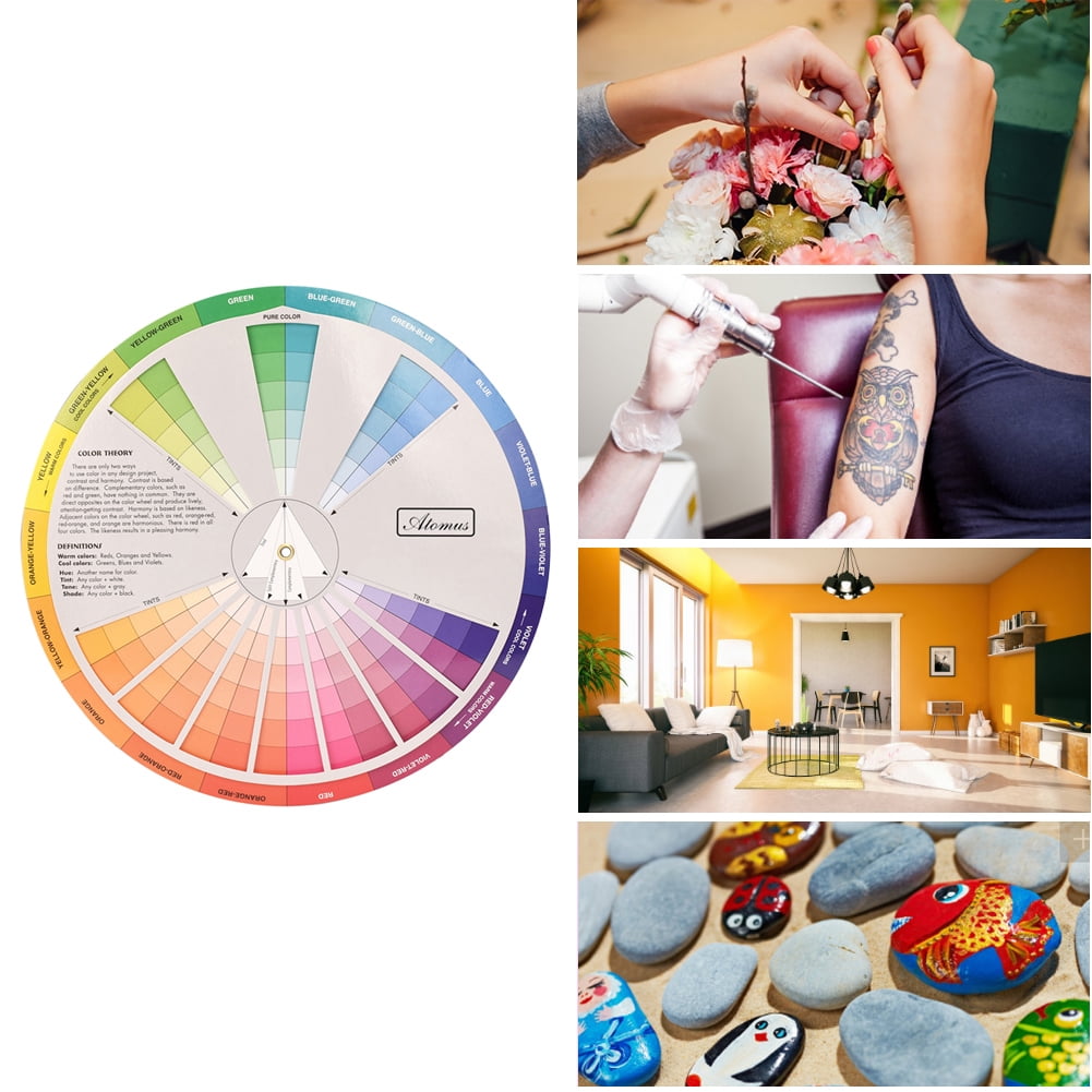12 Roues Chromatiques D'apprentissage Mélange Couleurs - 23 Cm, Guide Peinture, Théorie Des Couleurs Pour Artistes, Enseignants, Enfants - 8