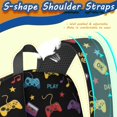 thumbnail image 5 of Game Controller Black Pattern 17" School Backpacks for Teens,Waterproof Oxford Fabric,S-Shape Padded Straps for School,Travel,Hiking,Camping, 5 of 6