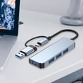 thumbnail image 3 of Convertidor USB 3.0 Hub Tipo de acoplamiento de expansión Adaptador multipuerto Extensiones portátiles delgadas Estación de datos Baoblaze adaptador de concentrador de la computadora, 3 of 8