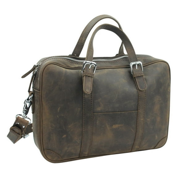 Vagarant Traveler Cowhide Leather Casual Laptop Bag L24.VD