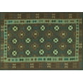 thumbnail image 1 of Ahgly Company Machine Washable Indoor Rectangle Southwestern Turquoise Blue Country Area Rugs, 2' x 5', 1 of 4
