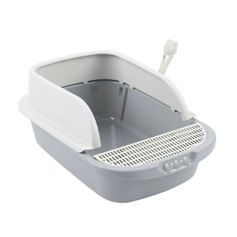 Litter Box Widened Leak Proof Pedals Open Top Sifting Cat Litter Tray Easy  Cleaning Shallow Cat Toilet With Hanging Litter - AliExpress