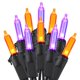 thumbnail image 1 of Luces de Halloween Odertonic naranja y morado, 3 pies, 100 LED, 1 of 8