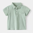 thumbnail image 2 of NIEWTR Boys Polo Shirt Hiking and Running Polo Short Sleeve Lightweight Athletic for Outdoor Activities and Sports（Green,18-24 Months), 2 of 9