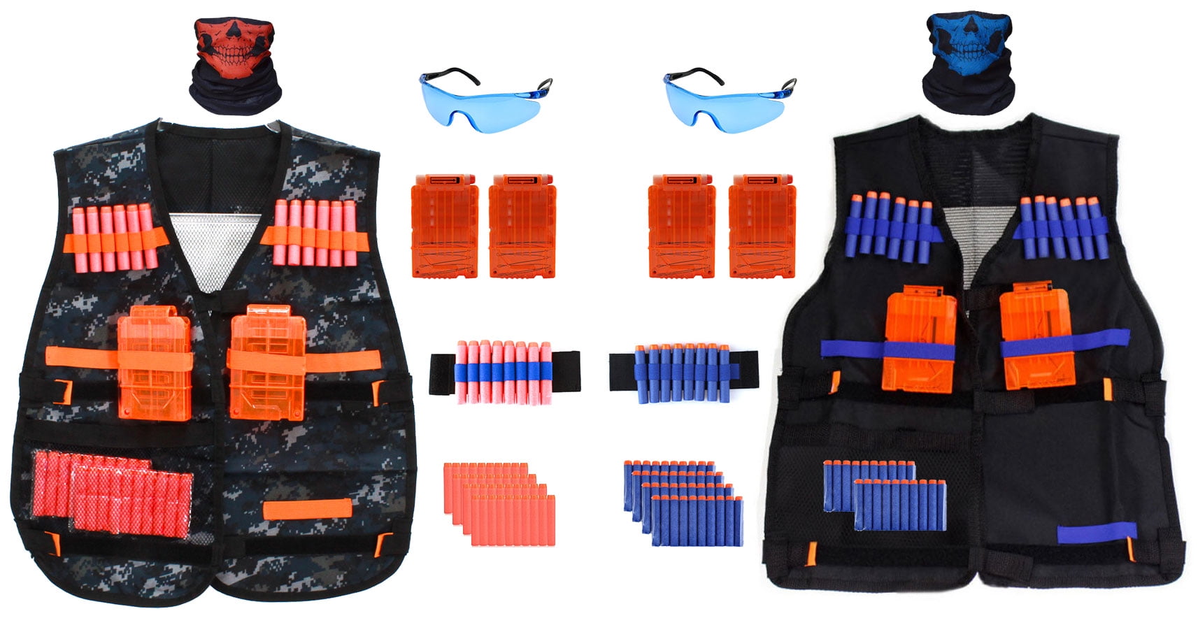 Child Kids Tactical Combat Vest Refill Bullet Kit For Nerf N-Strike Elite Game 