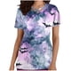 thumbnail image 1 of Tops Cortos para las Mujeres, Halloween Impreso en Cuello en V con Bolsillo, Moda Casual Manga Corta, 1 of 5