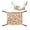 Orange Tabby Cat Funny Playful Postures, variant on WIRESTER Cat Hammock, Pet Hammock Bed Adjustable Soft Sleeping Hammock for Cage Hanging Reversible Cats Puppy Small Animals - Silver Dog Paws